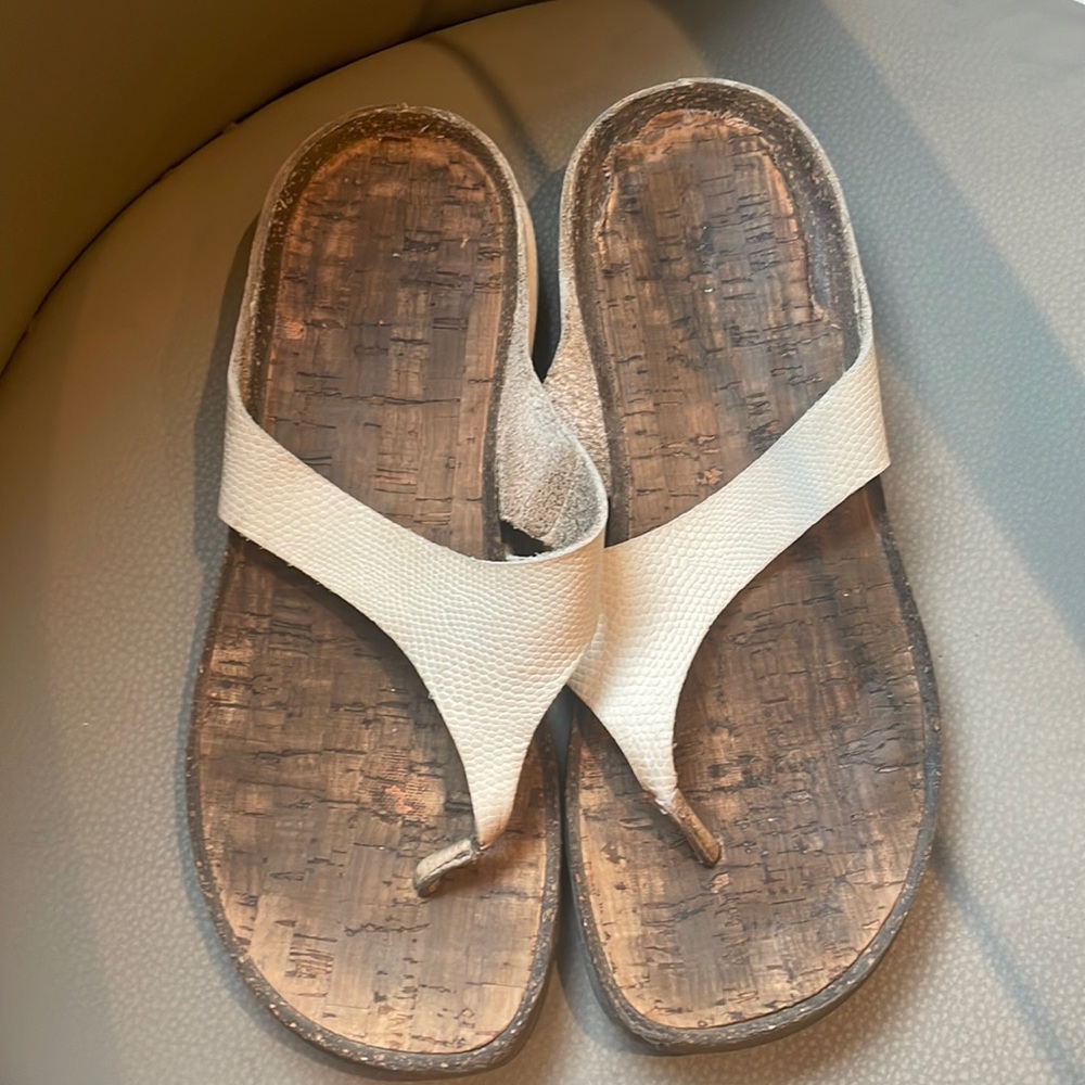 Rockport White Leather Sandals